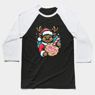 Merry Christmoose Moose Christmas 2024 Baseball T-Shirt